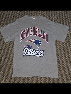 Vintage Bulletin New England Patriots Grey Graphic Tee